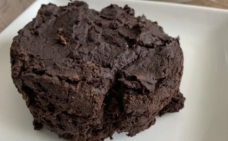 Delicious 100-calorie one minute protein brownie ready to satisfy your cravings