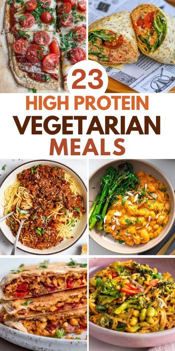 Delicious high protein vegetarian meals for a nutritious diet.
