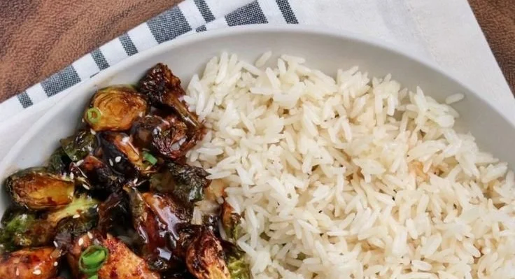 Air Fried Chicken Breast and Brussels Sprouts