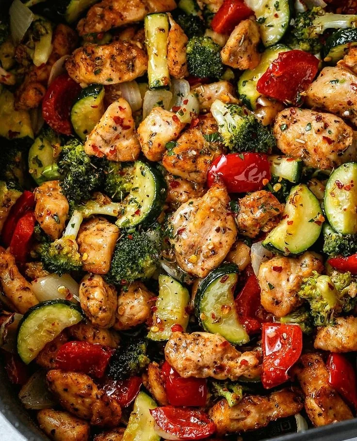 Air Fryer Chicken and Veggies