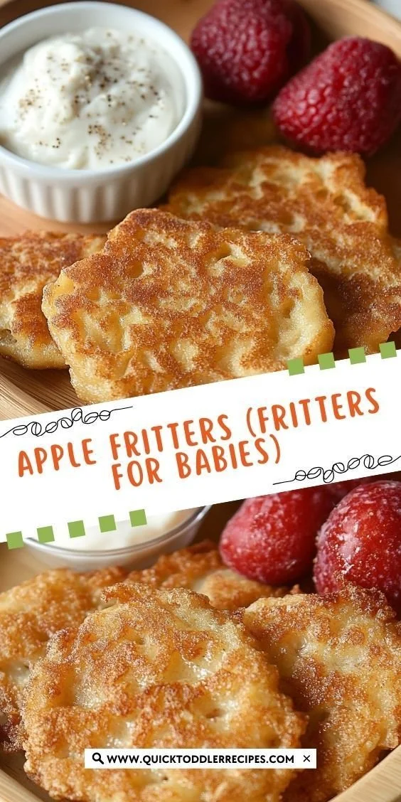 Homemade apple fritters for babies, a delicious and nutritious treat.