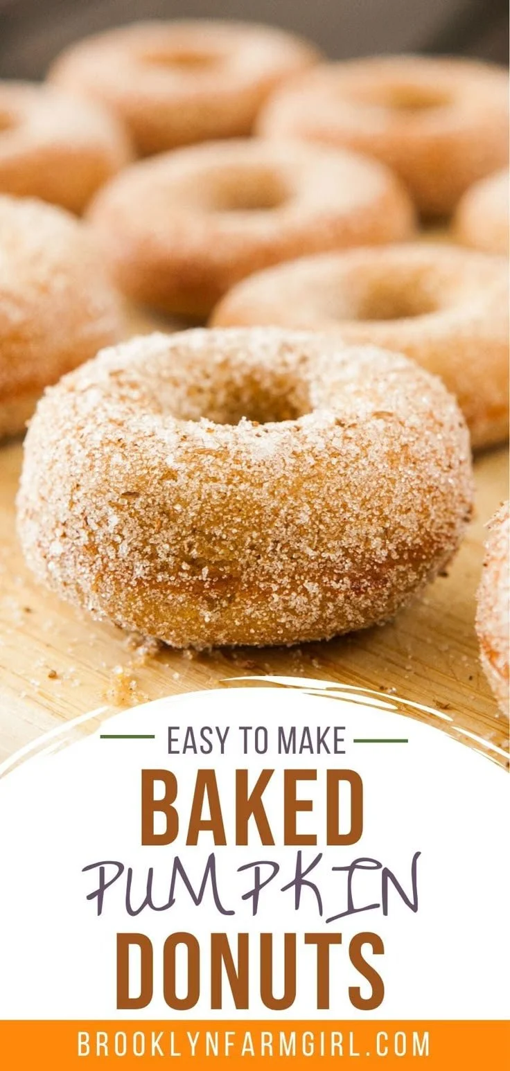 Delicious baked pumpkin donuts topped with spices and glaze.