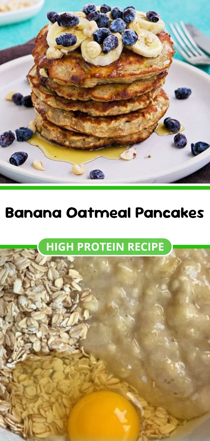 Banana Oatmeal Pancakes