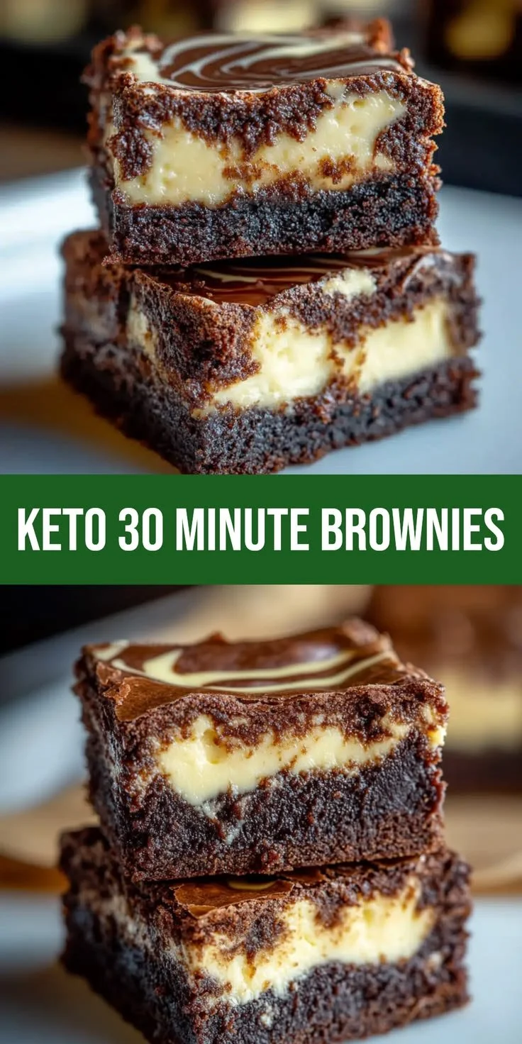 Keto cheesecake brownies made in 30 minutes, low-carb dessert