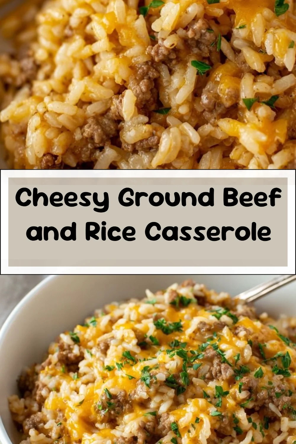 Cheesy Ground Beef and Rice Casserole