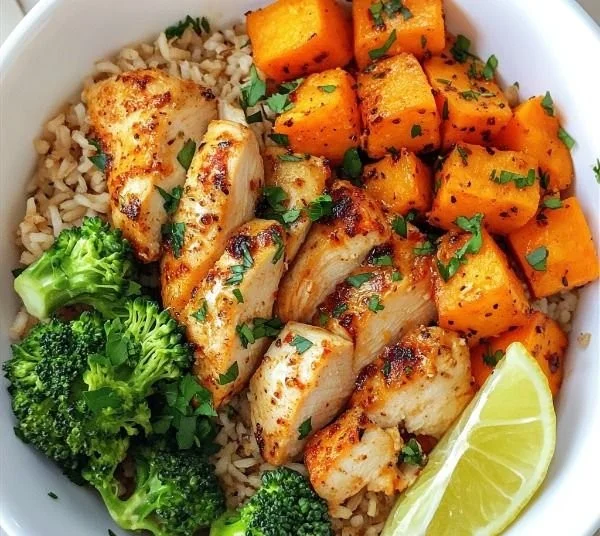 Chicken and Sweet Potato Rice Bowl