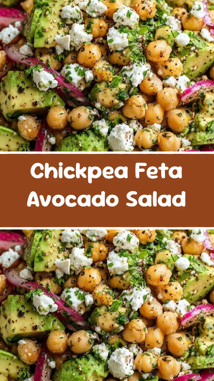 Chickpea Feta Avocado Salad