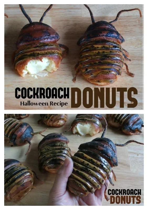 Cockroach donuts showcasing a unique culinary experience with unusual flavors.