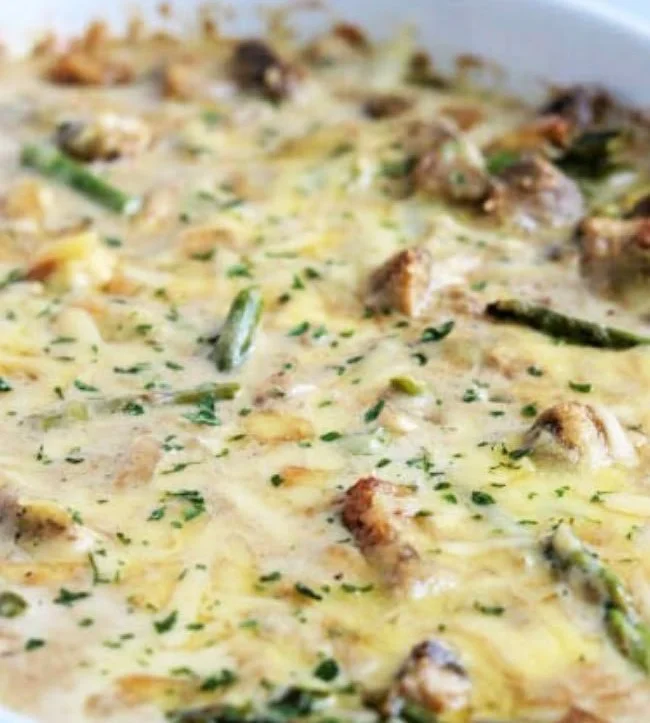Creamy Chicken Bake Recipe with Asparagus