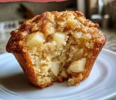 Delicious apple cinnamon muffins made with Greek yogurt, soft and fluffy.