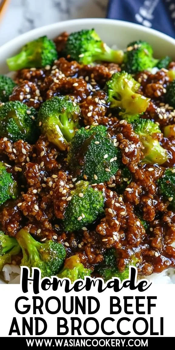 Delicious plate of easy ground beef and broccoli recipe for quick meals.