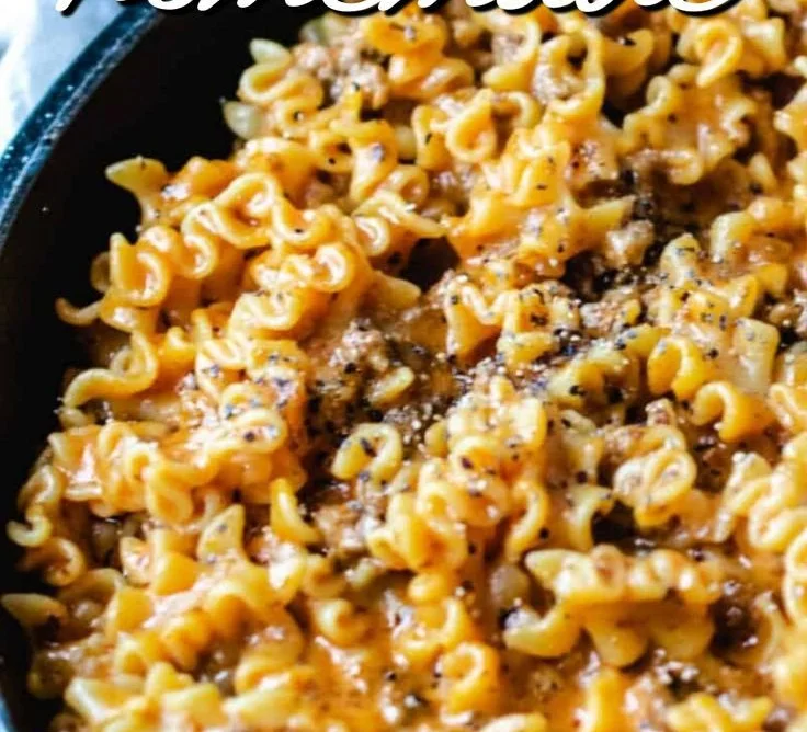Easy homemade Hamburger Helper lasagna dish served on a plate