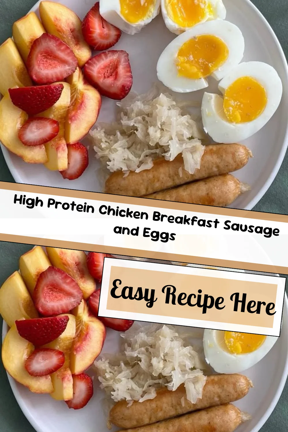 High Protein Chicken Breakfast Sausage and Eggs