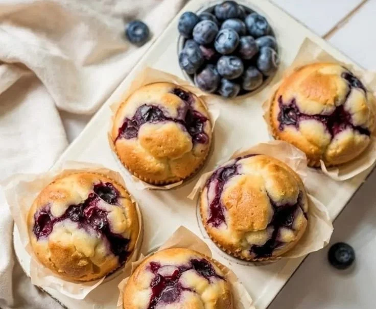 High-Protein Cottage Cheese Blueberry Muffins