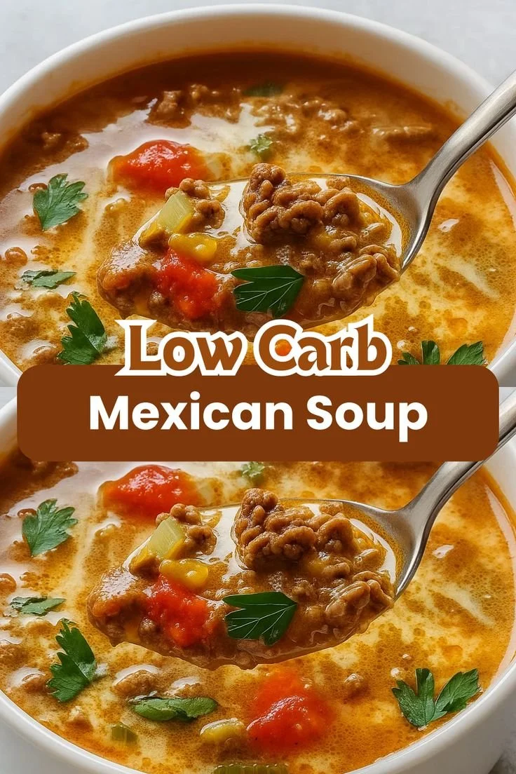 Low carb Mexican soup recipe - creamy and bold flavor