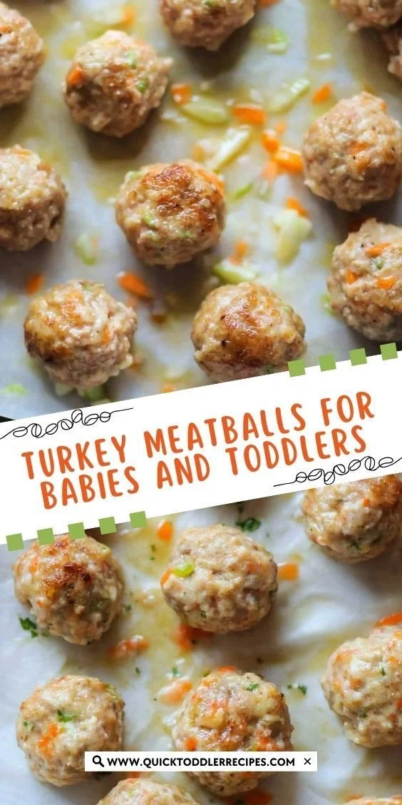 Homemade turkey meatballs suitable for babies and toddlers