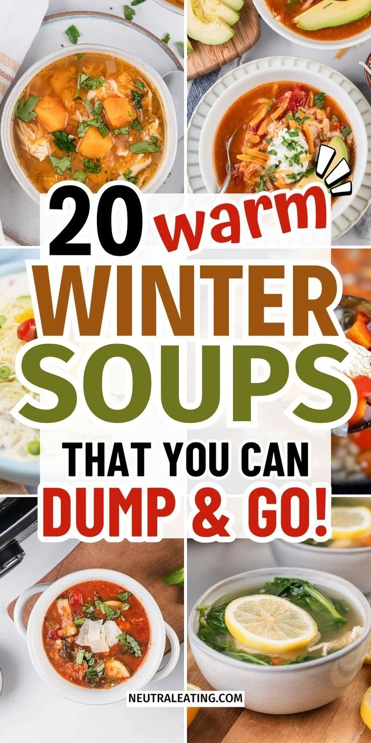 Delicious winter soup recipes for comforting meals during cold weather.