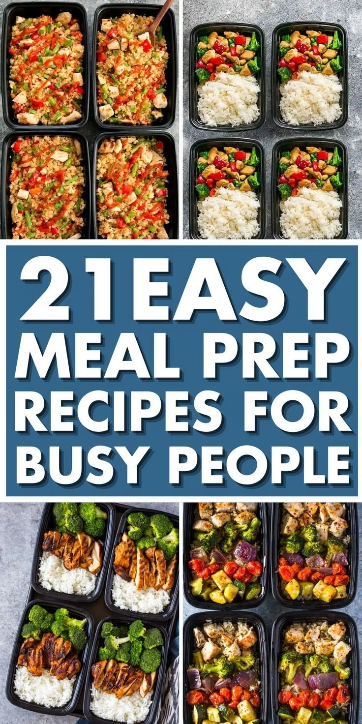 21 easy meal prep recipes for beginners featuring healthy and quick meal options