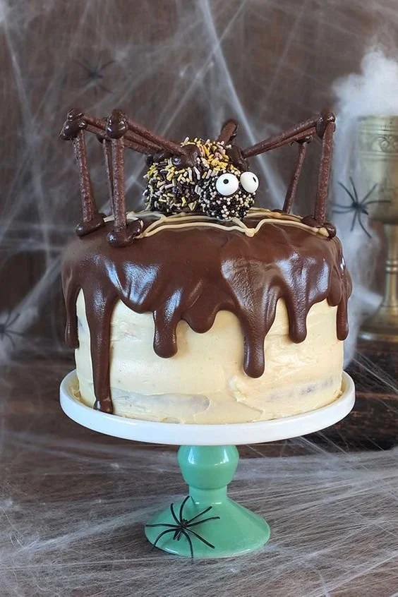 A variety of spooky Halloween cakes decorated for a festive celebration