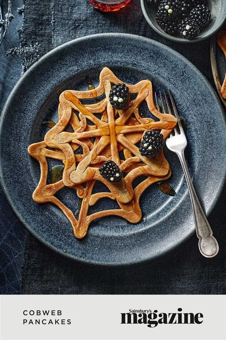 Delicious cobweb pancakes served on a plate, perfect for breakfast.
