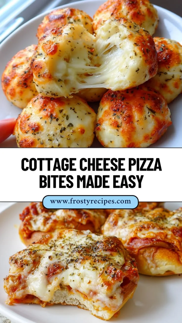 Healthy Cottage Cheese Pizza Bites served on a plate