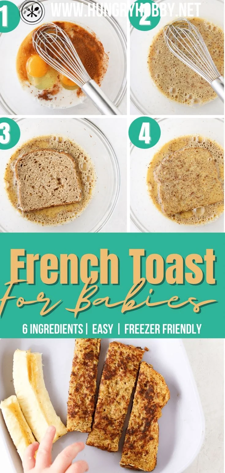 French toast served as a healthy breakfast for toddlers and babies