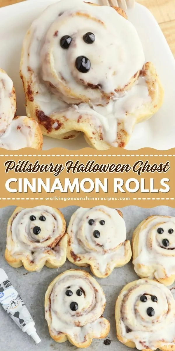 Pillsbury Halloween Ghost Cinnamon Rolls ready to bake for a spooky treat