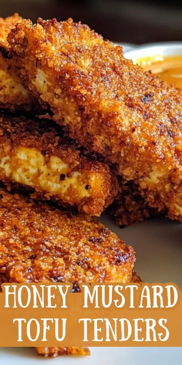 Honey mustard tofu tenders served with a fresh salad and dipping sauce.