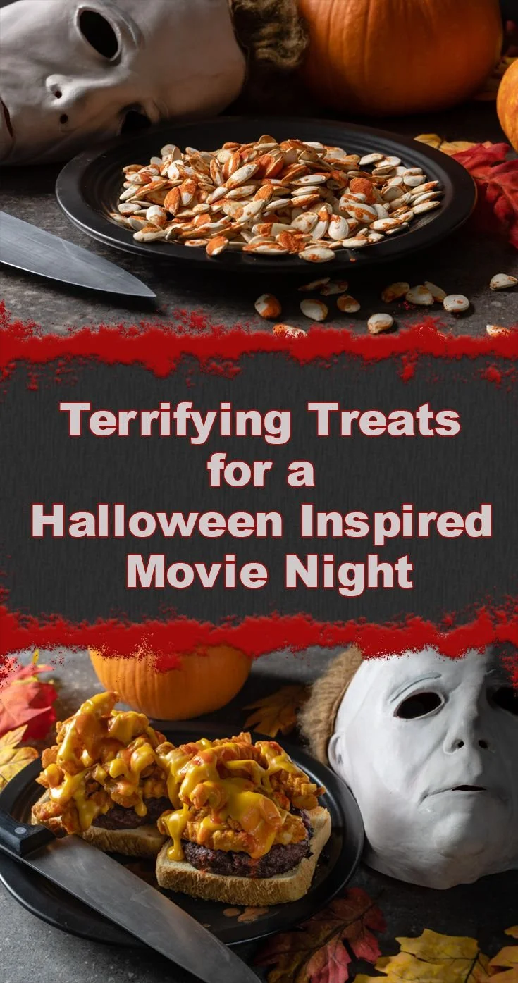 Spooky snacks and drinks for a Halloween movie night party